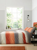 Fusion Orange Betley duvet cover and pillowcase set - Single - British product
