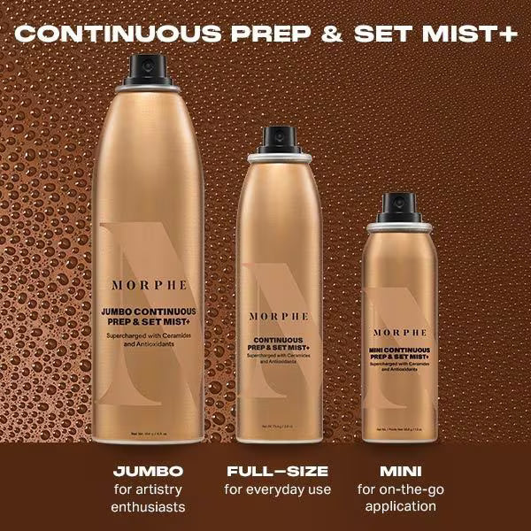 Morphe Continuous Prep and Set Mist Jumbo, imported from the UK