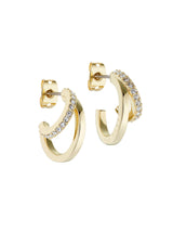 Ted Baker Gold Tone, Clear Crystal HELIAS:Multi Hoop Earrings