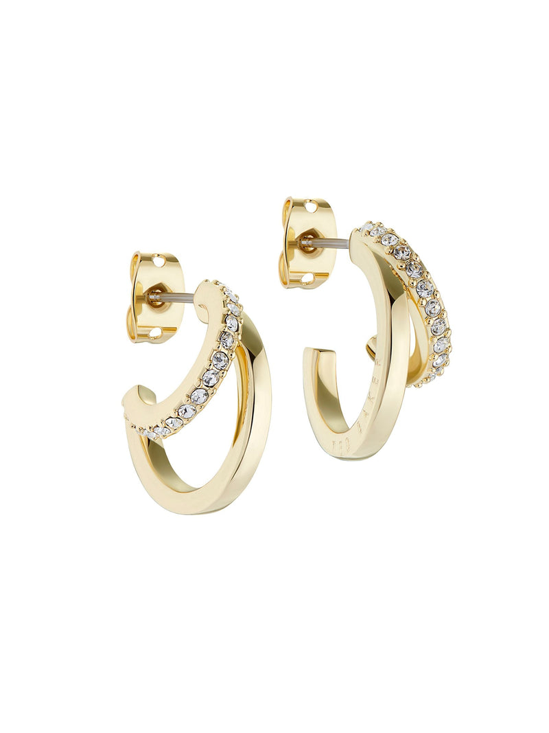 Ted Baker Gold Tone, Clear Crystal HELIAS:Multi Hoop Earrings