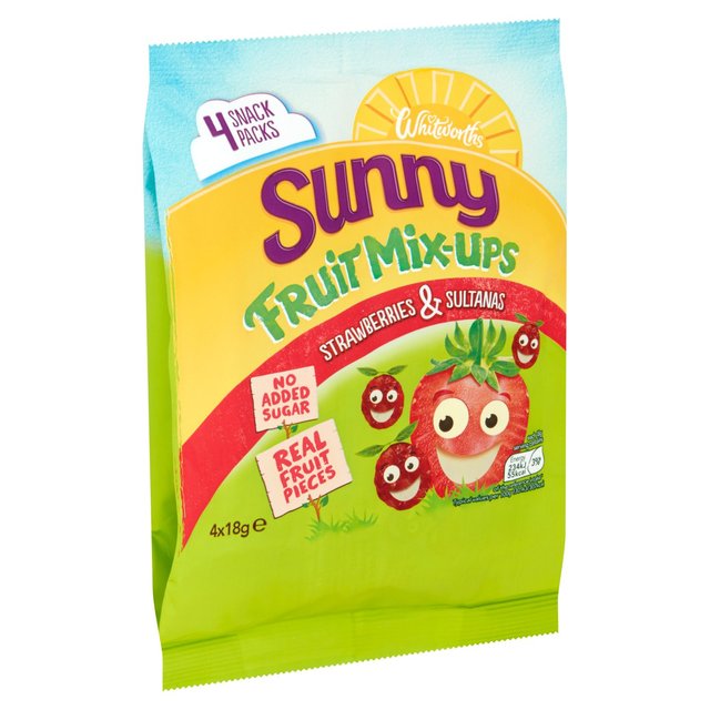 Whitworths Sunny Mix Ups Strawberry & Sultana 4 x 18g GOODS M&S