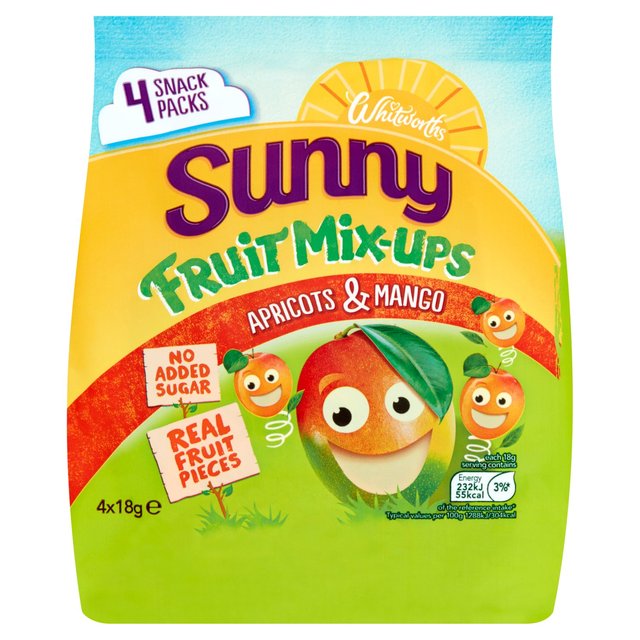 Whitworths Sunny Mix Ups Apricot and Mango 4 x 18g GOODS M&S