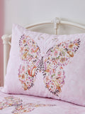 Catherine Lansfield Pink Enchanted Butterfly Reversible Duvet Cover Set