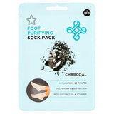 Superdrug Charcoal Nourishing Foot Mask with Socks Blueberry Fragrance 1 Pair