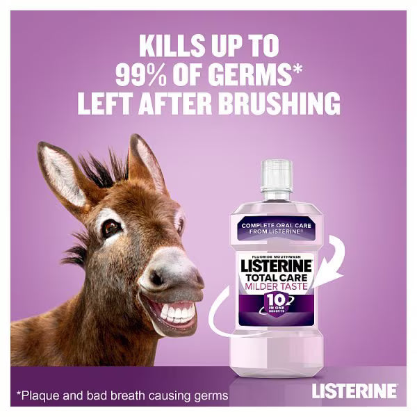 Listerine Zero Alcohol Mouthwash Smooth Mint 500ml, UK version