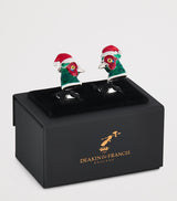 Sterling Silver Christmas Pheasant Cufflinks H2.2cm x W2.2cm