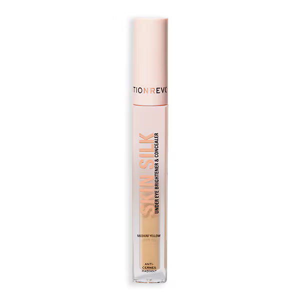 Revolution Skin Silk Brightener Concealer Medium Yellow, imported from the UK