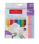 Faber-Castell Colour Grip Unicorn Pencil Case with 24 Colouring Pencils