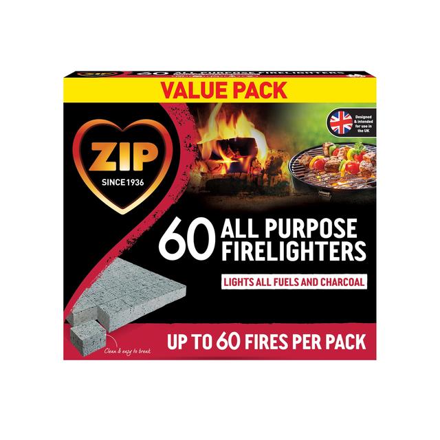 Zip All Purpose Firelighters Block 60 60 per pack GOODS M&S
