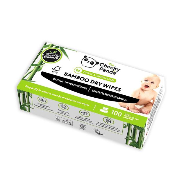 The Cheeky Panda Bamboo Baby Dry Wipes 100 per pack GOODS M&S
