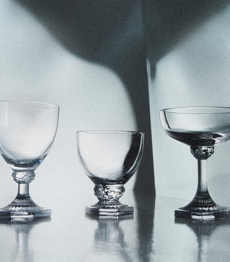 Royal Copenhagen Aurora Champagne Coupes 250ml set, imported from the UK