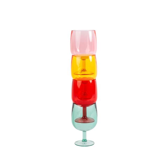 Summerhouse Strawberries & Cream Plastic Stacking Wine Glass Set of 4 4 per pack GOODS M&S