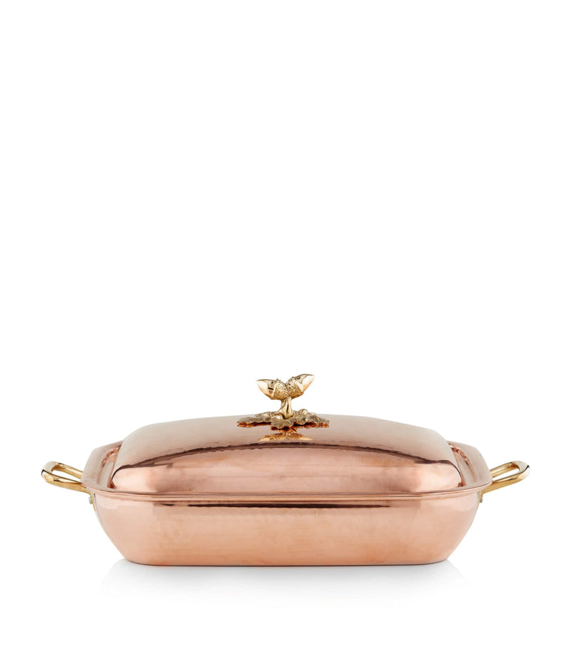 Ruffoni Historia Hammered Copper Oval Casserole (38cm)