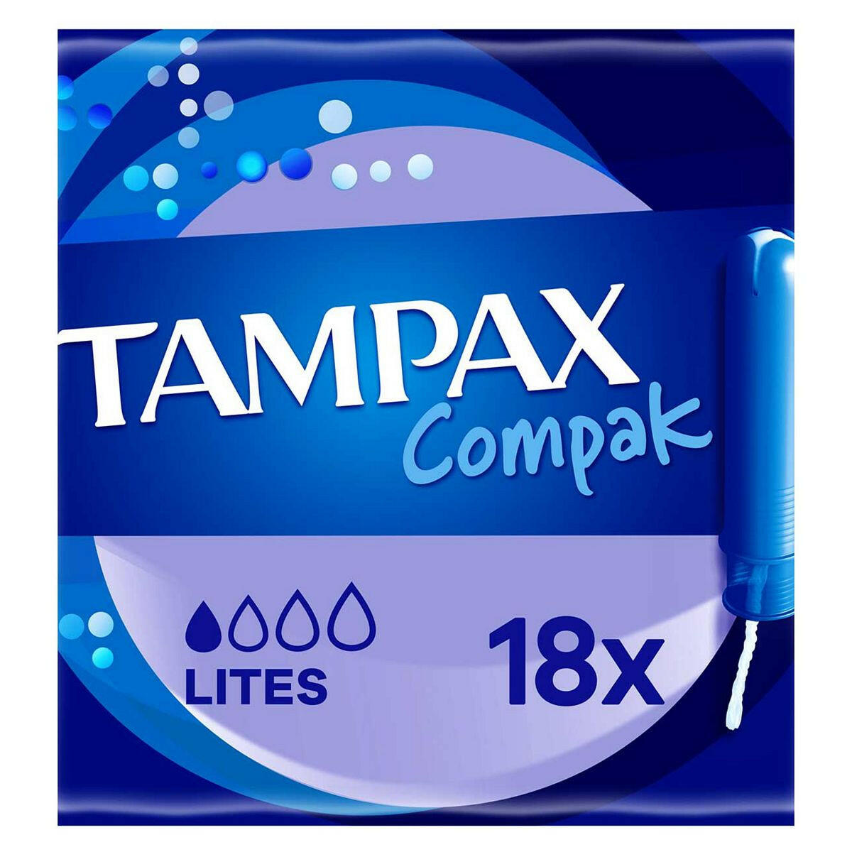 Tampax Compak Lites Tampons Applicator 18X Suncare & Travel Boots