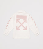 Off-White kids denim arrow shirt for ages 4-12+ years, imported from the UK