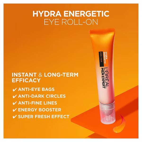 L'Oreal Paris Men Expert Hydra Energetic Eye Roll-On 10ml, UK version