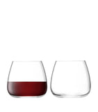LSA International Set of 2 Wine Culture Stemless Wine Glasses (385ml)