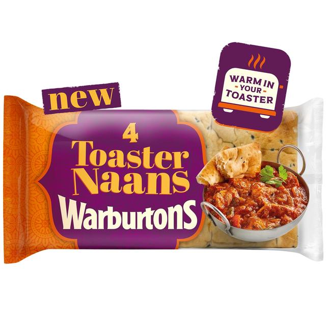 Warburtons Naan 4 per pack GOODS M&S