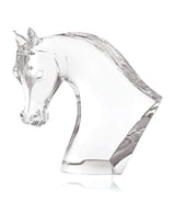 Lalique Crystal Horse Head Sculpture 38cm