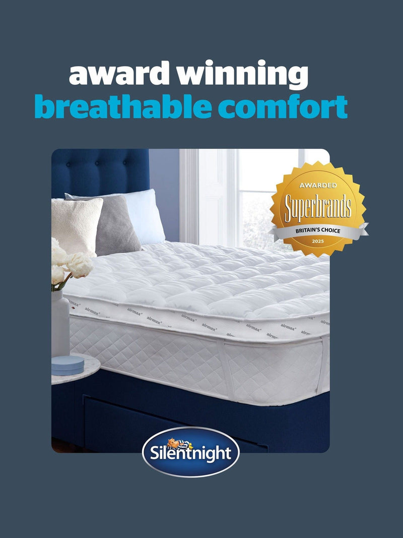 Silentnight White Airmax 800 8cm mattress topper (British brand)