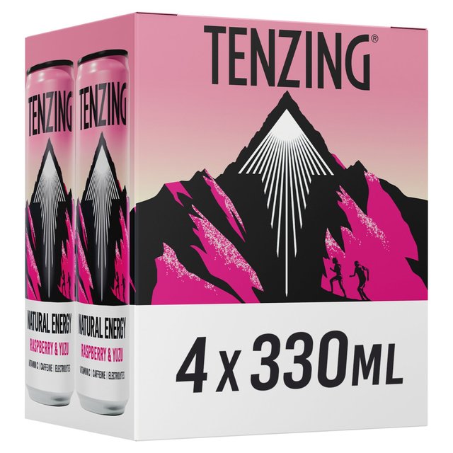 TENZING Natural Energy Raspberry & Yuzu Pack 4 x 330ml GOODS M&S