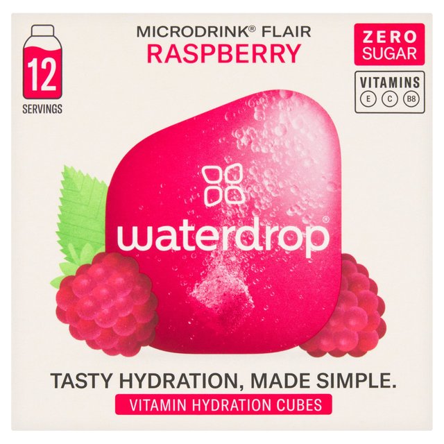 Waterdrop Flair Raspberry Vitamin Hydration Cube 12 per pack GOODS M&S