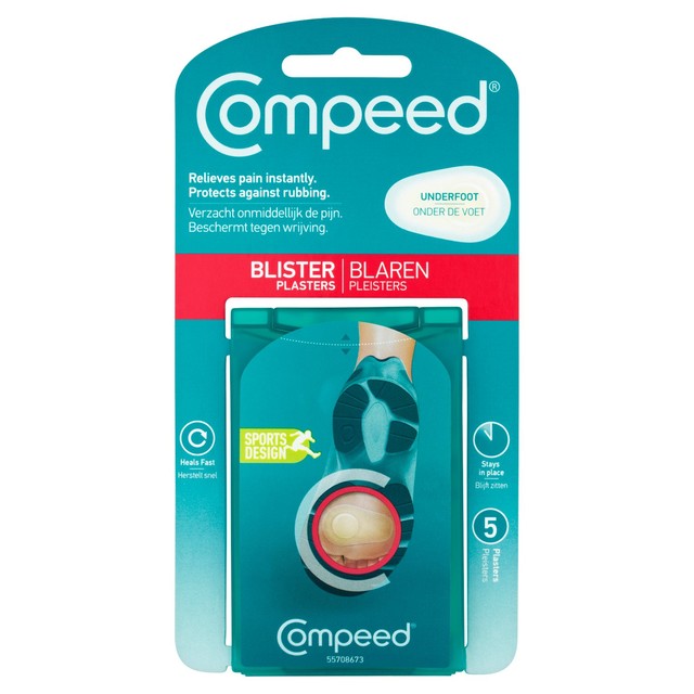 Compeed underfoot blister plasters pack of 5 - British product