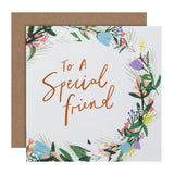 M&S floral wreath birthday card 15cm, imported from the UK