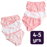 M&S Girls Cotton Heart Knickers Pink Mix 4-5 Years, imported from the UK