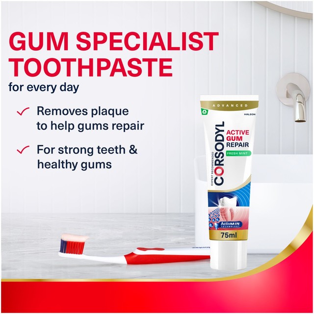 Corsodyl Active Gum Repair Fresh Mint Toothpaste 75ml - British product