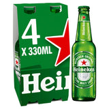 Heineken lager beer 4 x 330ml bottles, UK version