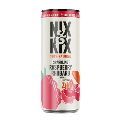 Nix & Kix Raspberry & Rhubarb Lightly Sparkling Drink 250ml