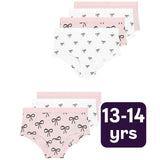 M&S Girls Cotton with Stretch Bow Shorts Pink Mix Girls' Shorts 13-14 Years