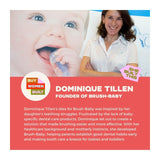 Brush-Baby Flossbrush 0-3 years baby toothbrush double pack - British product