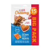 Catit creamy salmon prawn cat treat 15x10g - British product