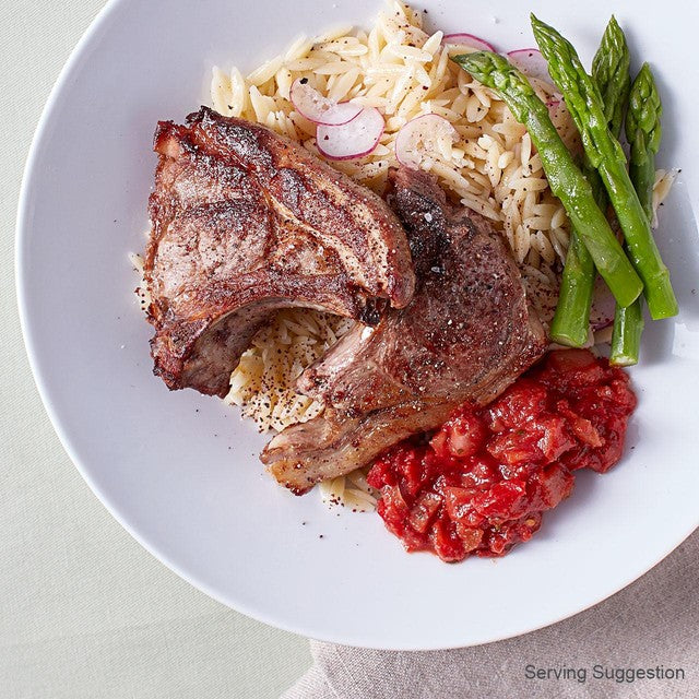 Ocado 4 bone-in lamb chops 340g, imported from the UK