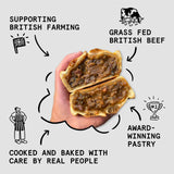 Willy's Pies steak ale horseradish pie 200g (British brand)