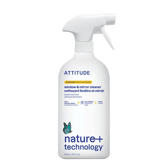 Attitude Window & Mirror Cleaner Citrus Zest 800ml - British product