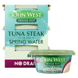 John West No Drain Fridge Pot Tuna Steak with Spring Water Ready-to-Eat Tuna 3x110g