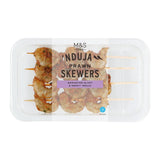M&S Grill 4 King Prawn Skewers with Nduja Marinade Seafood Skewers 115g