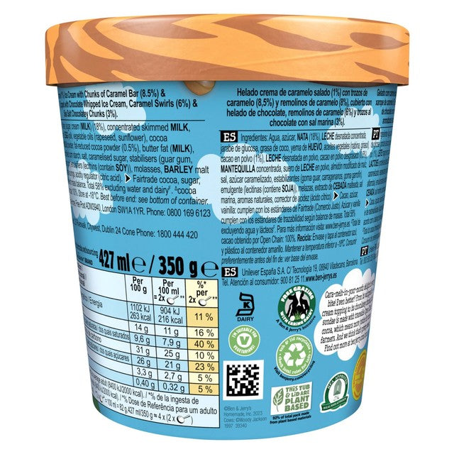 Ben & Jerry's Dulce De-Lish ice cream tub 427ml - British product