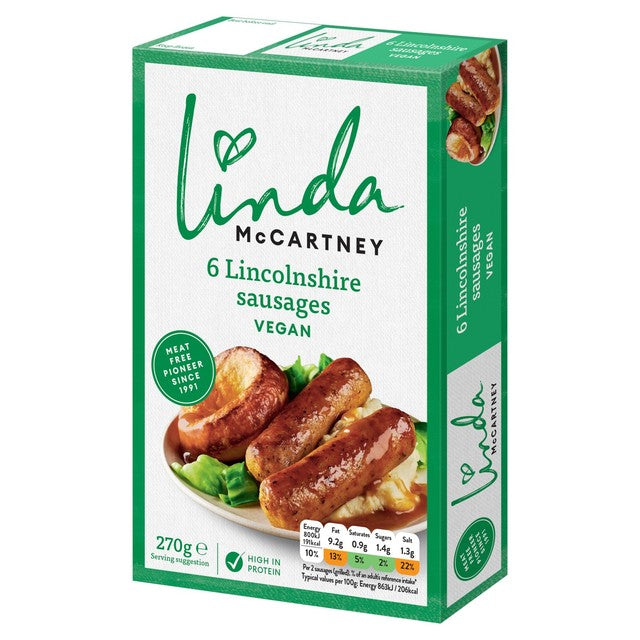 Linda McCartney Vegetarian Lincolnshire Sausages 270g, UK version