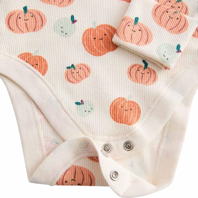M&S Halloween pumpkin baby bodysuit set, Orange Mix, 3-6 months, imported from the UK