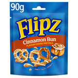 Flipz cinnamon bun flavour coated pretzels 90g - British product