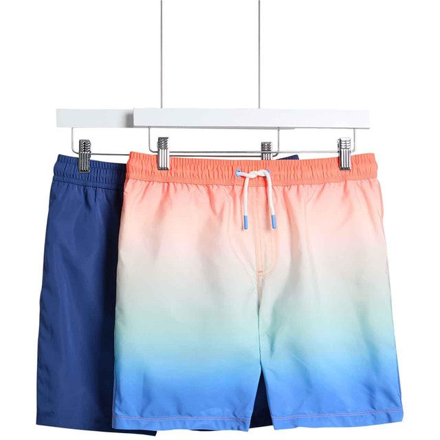 M&S blue ombre swim shorts for ages 7-8, imported from the UK