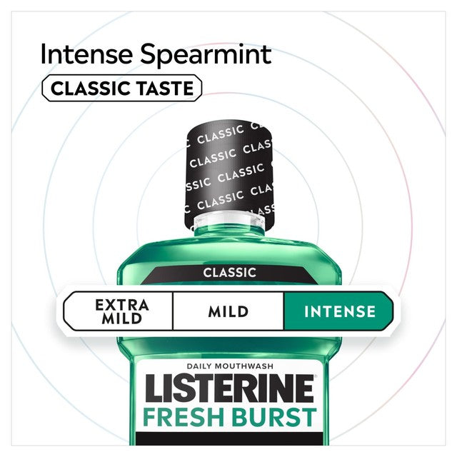 Listerine fresh burst intense spearmint mouthwash 500ml, UK version