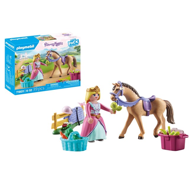 Playmobil Princess Horse Set 18.7cm, imported from the UK