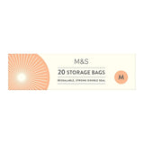 M&S Medium Resealable Food Storage Bags 20 Pack