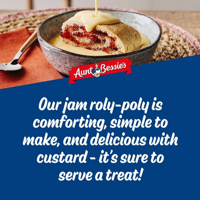Aunt Bessie's Jam Roly Poly suet pudding 300g - British product