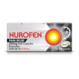 Nurofen Ibuprofen Capsules 16 pack, imported from the UK